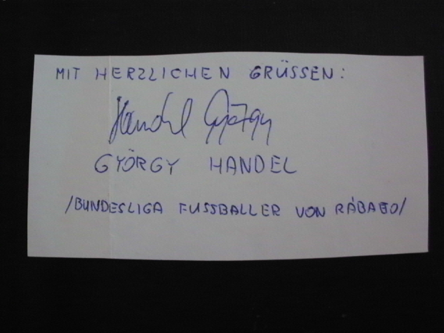 HANDEL Gyoergy / 1 cap 1987 - death 16.01.2021