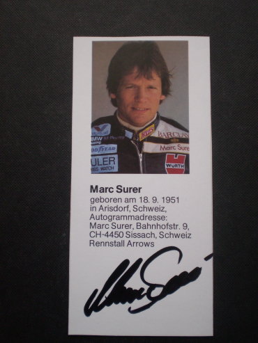 SURER Marc - SUI / 82 GP 1979-1986